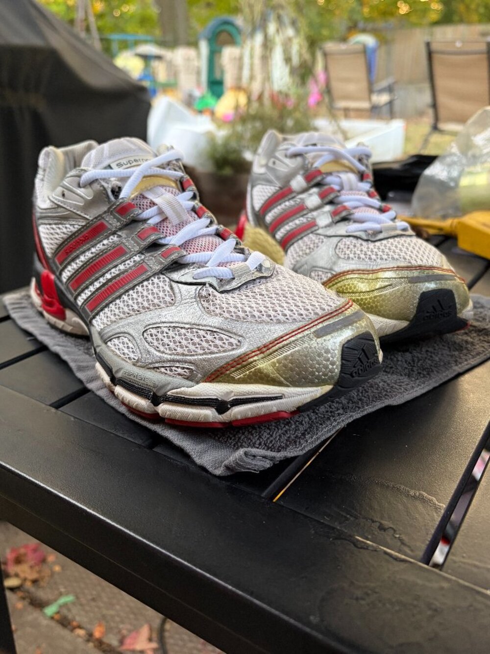 Vintage Adidas Supernova Sequence 1 Y2K Tech Runner Silver Red Men's 10